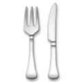 fork and knife on platform LG
