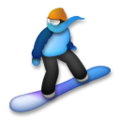snowboarder on platform LG