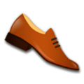 man’s shoe on platform LG