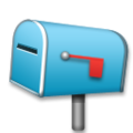closed mailbox with lowered flag on platform LG