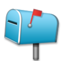 closed mailbox with raised flag on platform LG