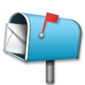 open mailbox with raised flag on platform LG