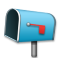 open mailbox with lowered flag on platform LG