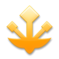 trident emblem on platform LG