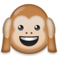 hear-no-evil monkey on platform LG