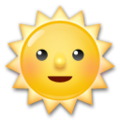 sun with face on platform LG