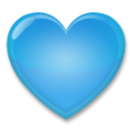blue heart on platform LG