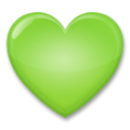 green heart on platform LG