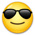 Smiling Face with Sunglasses Emoji on platform LG