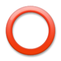 hollow red circle on platform LG
