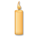 candle on platform LG