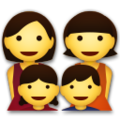 family: woman, woman, girl, boy on platform LG