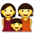 family: woman, woman, girl on platform LG