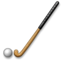field hockey stick and ball on platform LG