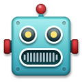robot face on platform LG