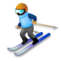 skier on platform LG