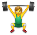 man lifting weights on platform LG