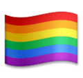 rainbow flag on platform LG