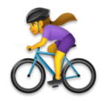 woman biking on platform LG