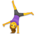 woman cartwheeling on platform LG