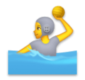 person playing water polo on platform LG