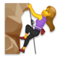 woman climbing on platform LG
