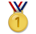 first place medal on platform LG