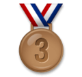 third place medal on platform LG