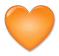 orange heart on platform LG