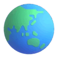 globe showing Asia-Australia on platform Microsoft Teams