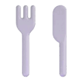 fork and knife on platform Microsoft Teams