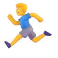 man running on platform Microsoft Teams