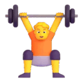 person lifting weights on platform Microsoft Teams