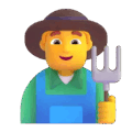 man farmer on platform Microsoft Teams
