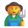 woman farmer on platform Microsoft Teams