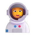 woman astronaut on platform Microsoft Teams