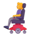 woman in motorized wheelchair on platform Microsoft Teams