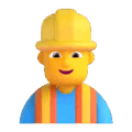 man construction worker on platform Microsoft Teams