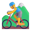 man mountain biking on platform Microsoft Teams