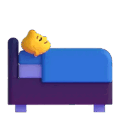 person in bed on platform Microsoft Teams