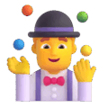 man juggling on platform Microsoft Teams