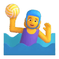 woman playing water polo on platform Microsoft Teams