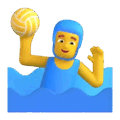man playing water polo on platform Microsoft Teams