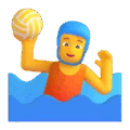 person playing water polo on platform Microsoft Teams
