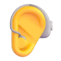 ear with hearing aid on platform Microsoft Teams