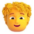 person: curly hair on platform Microsoft Teams