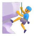 man climbing on platform Microsoft Teams