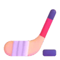 ice hockey stick and puck on platform Microsoft Teams