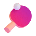 table tennis paddle and ball on platform Microsoft Teams