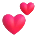 two hearts on platform Microsoft Teams